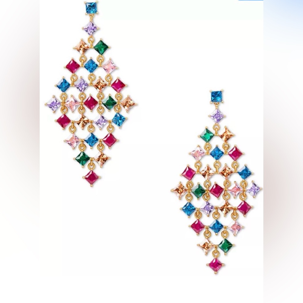 Kate Spade New York Gold-Tone Crystal
Kaleidoscope Statement Earrings NWT